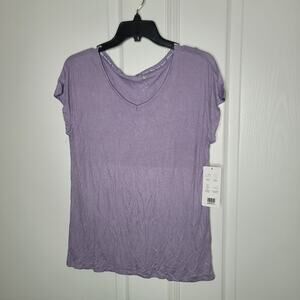 New York Sport Violet Dust Size Small thermal short sleeve top RIBBED